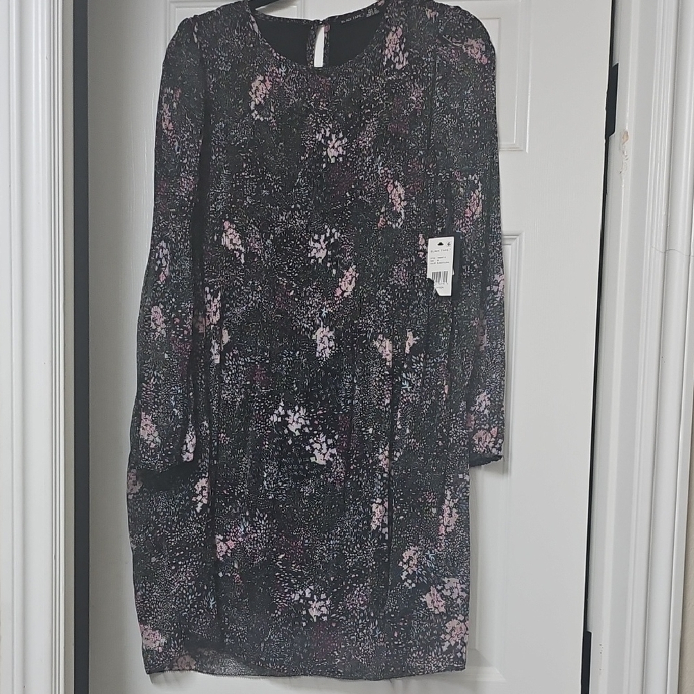 Black Tape Long Sleeve Floral Dress